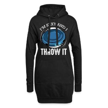 Frisbee - Hoodie-Kleid - Schwarz - Vorne