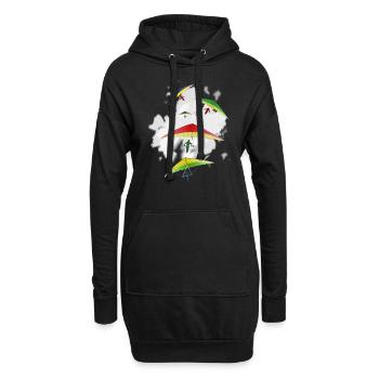 Cadeaux deltapalne et pilote t-shirts - Sweat-shirt à capuche long Femme - noir - Devant