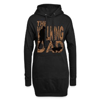 chiens Papa - Sweat-shirt à capuche long Femme - noir - Devant