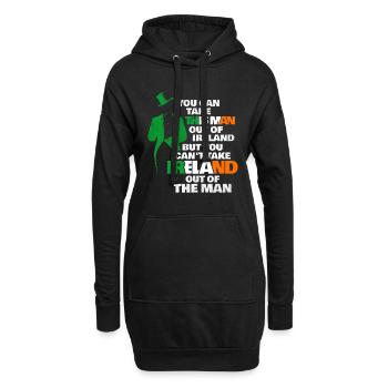 Irland - Hoodie-Kleid - Schwarz - Vorne
