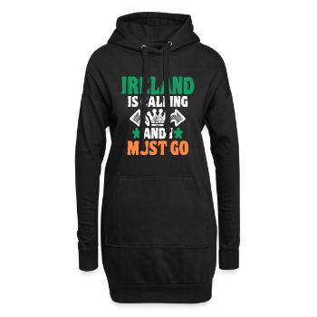 Irlande - Sweat-shirt à capuche long Femme - noir - Devant