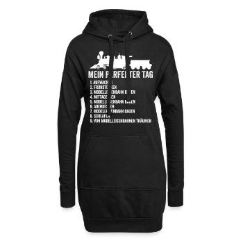 Modellbauer Geschenk - Hoodie-Kleid - Schwarz - Vorne
