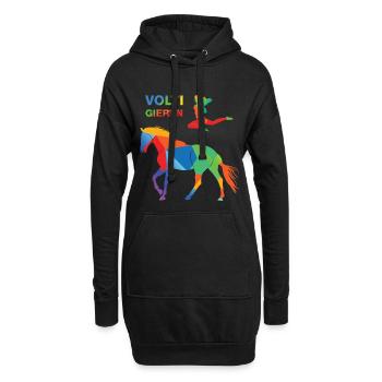 Voltige - Sweat-shirt à capuche long Femme - noir - Devant