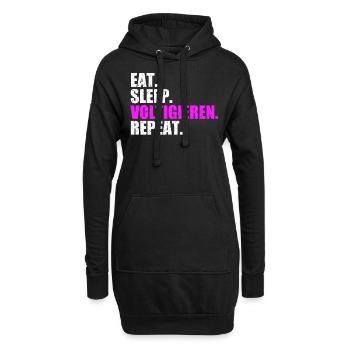 Eat Sleep Voltige Repeat Volti équitation Cheval - Sweat-shirt à capuche long Femme - noir - Devant
