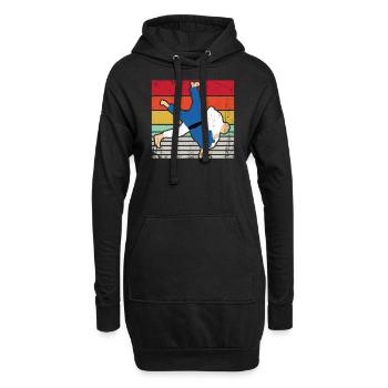 Judo - Hoodie-Kleid - Schwarz - Vorne