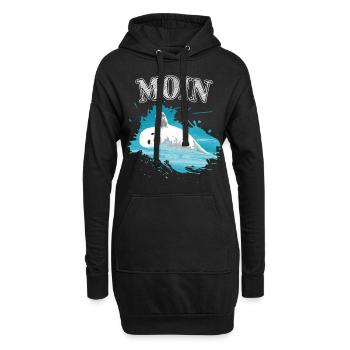Nordsee Seehund Baby Moin Ostsee - Hoodie-Kleid - Schwarz - Vorne
