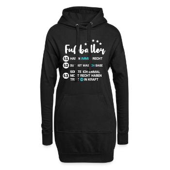 Fußballer Spruch lustig Fußballtrainer - Hoodie-Kleid - Schwarz - Vorne