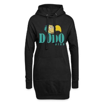 Dodo Schrift mit Dodokopf - Hoodie-Kleid - Schwarz - Vorne