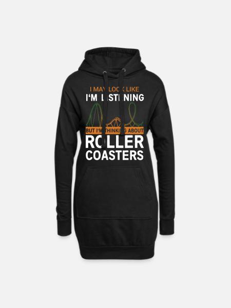 roller coaster - Hoodie Dress - black