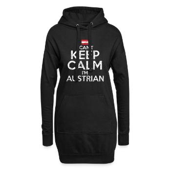 Dire drôle pour les Autrichiens - Sweat-shirt à capuche long Femme - noir - Devant