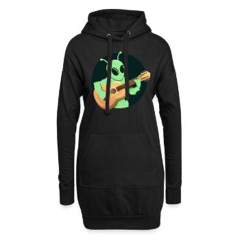 Gitarre - Hoodie-Kleid - Schwarz - Vorne