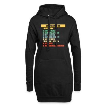 Handball EM Europameisterschaft Geschenk - Hoodie-Kleid - Schwarz - Vorne