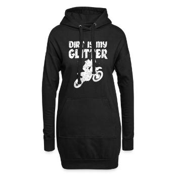 Dirt Bike Supercross Geschenk I Biker MX Motocross - Hoodie-Kleid - Schwarz - Vorne