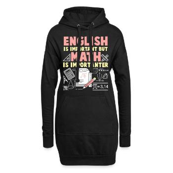English math is important math nerd - Hoodie Dress - black - Front