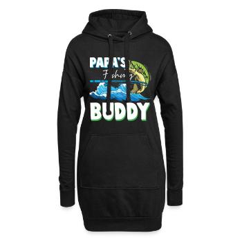 Vater und Sohn Fliegenfischen Buddy Kind - Hoodie-Kleid - Schwarz - Vorne