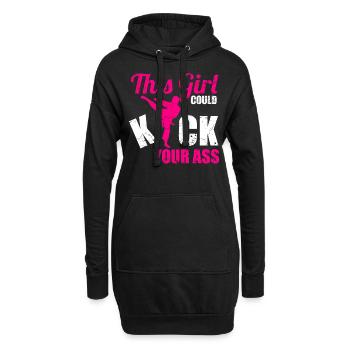 Karaté fille arts martiaux arts martiaux femmes cadeau - Sweat-shirt à capuche long Femme - noir - Devant