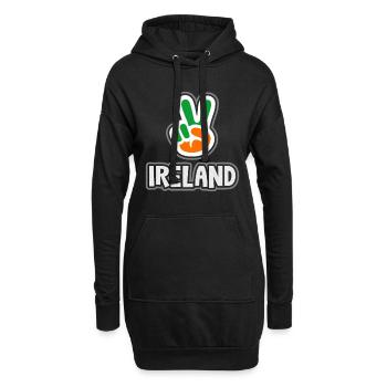 Irlande - Sweat-shirt à capuche long Femme - noir - Devant
