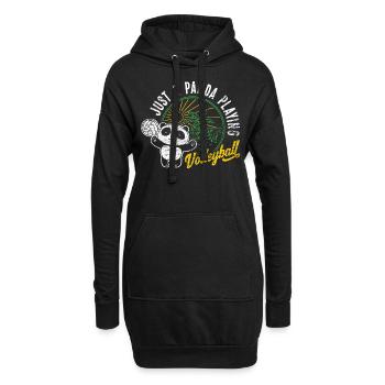 Panda volleyball - Sweat-shirt à capuche long Femme - noir - Devant