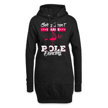 Pole dance dancer dancing pole fitness workout - Sweat-shirt à capuche long Femme - noir - Devant