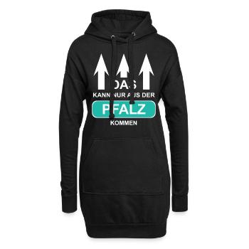 Pfälzer Pfalzkind Pfalz - Hoodie-Kleid - Schwarz - Vorne