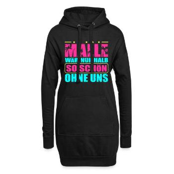 Mallorca - Hoodie-Kleid - Schwarz - Vorne