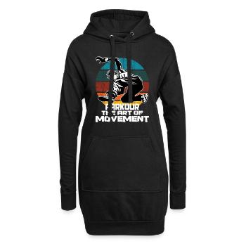 Parkour Freerunning Backflip Funsport Fun Gift - Sweat-shirt à capuche long Femme - noir - Devant