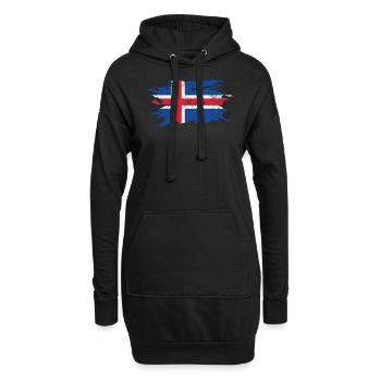 Island - Hoodie-Kleid - Schwarz - Vorne
