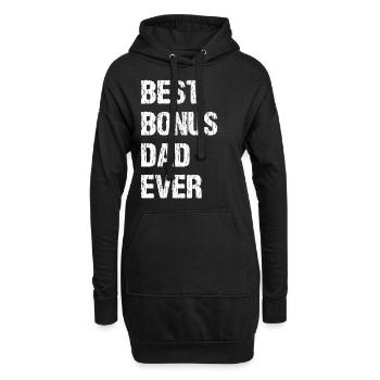 Meilleur Bonus Papa Ever - Sweat-shirt à capuche long Femme - noir - Devant