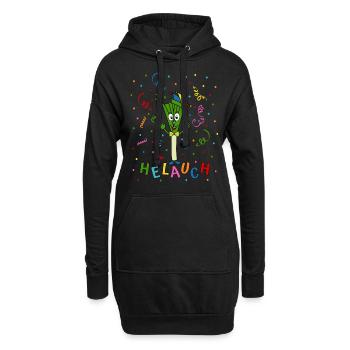 Lauch Helauch Fasching Konfetti Helau Fastnacht - Hoodie-Kleid - Schwarz - Vorne
