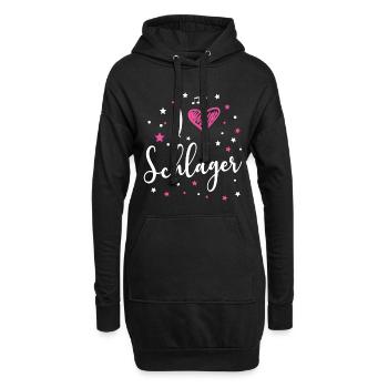 i love schlager 3 - Hoodie-Kleid - Schwarz - Vorne