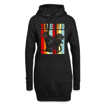 Bernhardiner - Hoodie-Kleid - Schwarz - Vorne