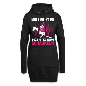 Mir Reichts ich Geh Schaukeln - Hoodie-Kleid - Schwarz - Vorne