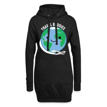 Travel Travel Buddies Travler Travelling Reisen - Hoodie-Kleid - Schwarz - Vorne