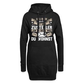 Briefträger Paketbote Lustig Postbote Geschenk - Hoodie-Kleid - Schwarz - Vorne