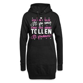 Stiefmutter Stiefsohn Lustig Spruch Geschenk Süß - Hoodie-Kleid - Schwarz - Vorne