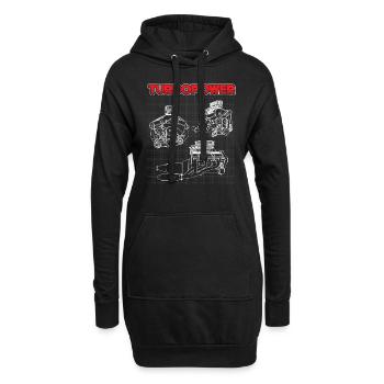 Maschinenbau-Reparatur-Maschinen-lustiges Geschenk - Hoodie-Kleid - Schwarz - Vorne