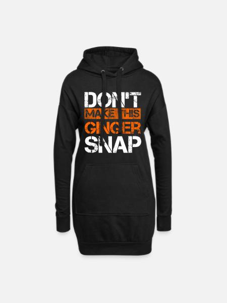 Rothaarig Ginger Ginger Rotschopf Geschenk - Hoodie-Kleid - Schwarz