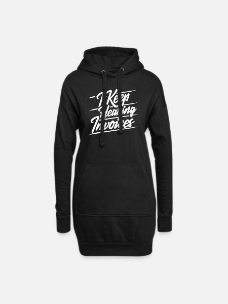 Ich höre Rechnungen Buchhalter - Hoodie-Kleid - Schwarz