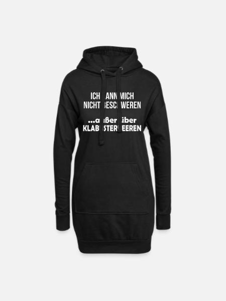 Klabusterbeeren Popo Klohumor lustige Geschenke - Hoodie-Kleid - Schwarz