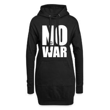 No War Peace No War - Hoodie Dress - black - Front