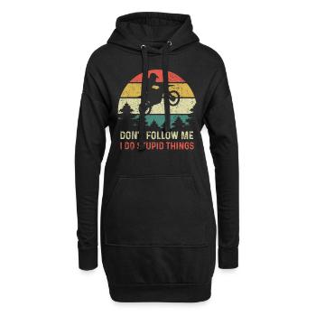 Motocross-BMX-Fahren - Hoodie-Kleid - Schwarz - Vorne