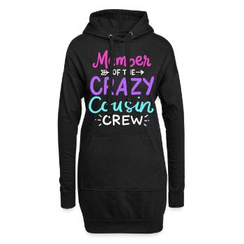 cousin - Sweat-shirt à capuche long Femme - noir - Devant