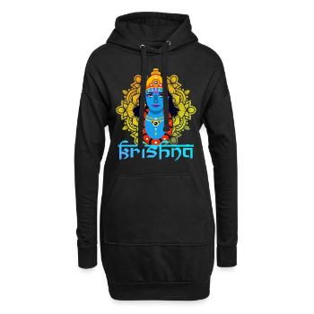 Cadeau de l'hindouisme Krishna Mandala - Sweat-shirt à capuche long Femme - noir - Devant