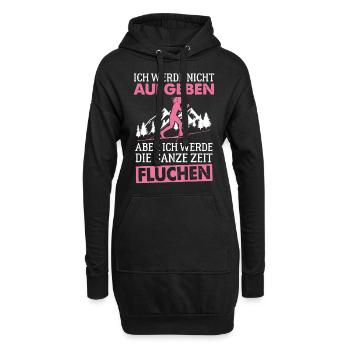 Ich werde nicht aufgeben Langlauf Langläuferin Fun - Hoodie-Kleid - Schwarz - Vorne
