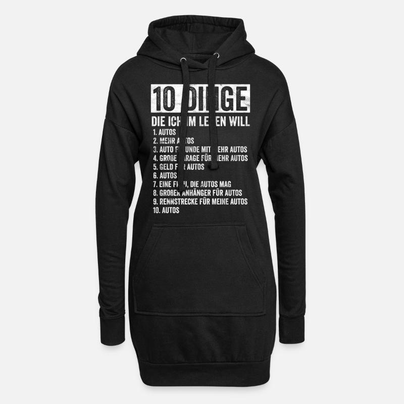 Auto Tuning Schrauber - Hoodie-Kleid - Schwarz