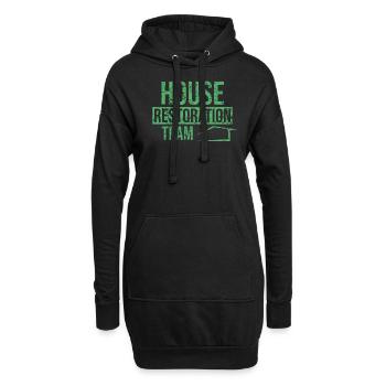 Team Sanieren Restaurieren Renovieren Sanierung - Hoodie-Kleid - Schwarz - Vorne