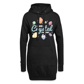 Kristall Kristalle Edelsteine - Hoodie-Kleid - Schwarz - Vorne