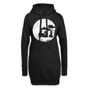 Zug Eisenbahn Eisenbahner forme les conducteurs - Sweat-shirt à capuche long Femme - noir - Devant