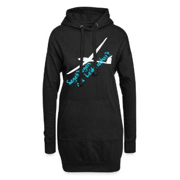 Planeur pilote - Sweat-shirt à capuche long Femme - noir - Devant