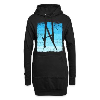 Segelflieger Segelfliegen Pilot - Hoodie-Kleid - Schwarz - Vorne